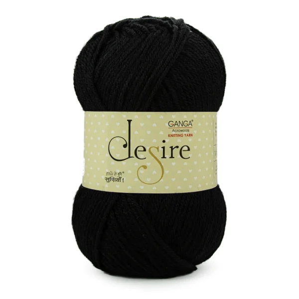 Desire Knitting Yarn - DSR003 - Jet Black