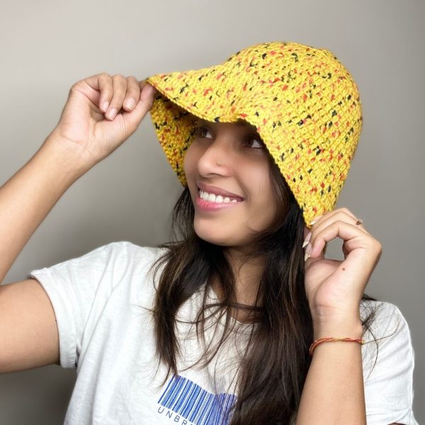 Unisex Yellow Sun Hat Knitrollers