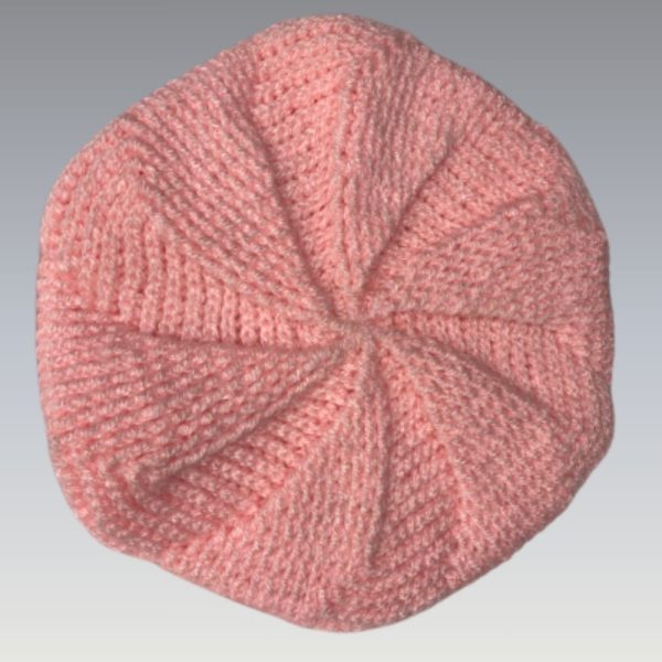 Women French Pink Beret Hat Knitrollers