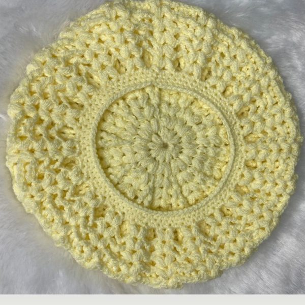 Women French White Beret Hat (4) Knitrollers
