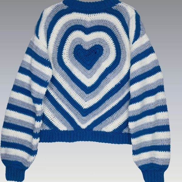 Women Heart Crochet 3 color Knit Rollers