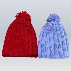 Unisex Crochet Beanie Cap Baby (2-5 yr) - Pack of 2